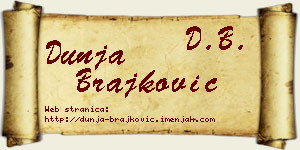 Dunja Brajković vizit kartica